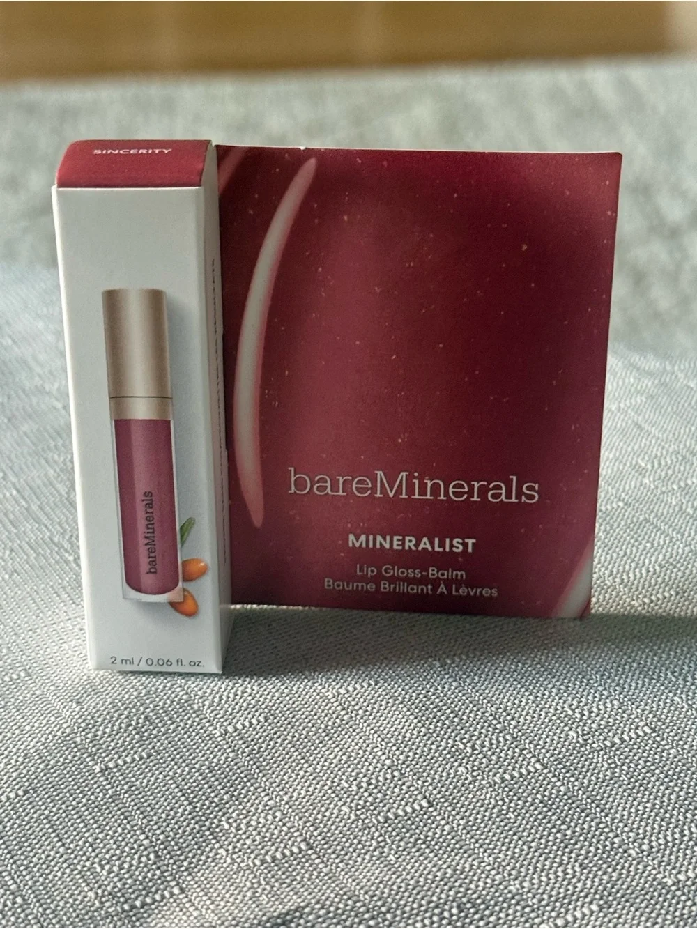bareMinerals MINERALIST Lip Gloss-Balm Sincerity 2 mL Mini New in Box